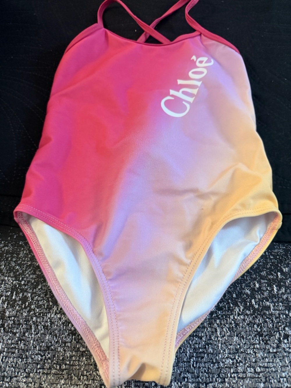 C/MEO Collective Girls' Pink to Peach Ombre One-Piece Swimsuit